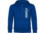 multifanshop Kapuzen Sweatshirt Jacke - Schalke - Streifen - Druck weiß - Sweat