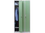 Schließfach Preston T829, Spind Wertfachschrank Schließfachschrank, Metall 3 Fächer ~ grün