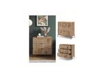 Vicco Kommode Eliza Viking Oak 80 x 81,2 cm mit 3 Schubladen