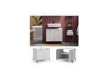 Vicco Waschbeckenunterschrank Eliza Weiß 70 x 63 cm mit 2 Türen