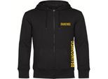 multifanshop Kapuzen Sweatshirt Jacke - Braunschweig - Brust & Seite - Druck gelb - Jacke