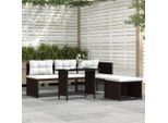 vidaXL 4-tlg. Garten-Lounge-Set Poly Rattan Braun