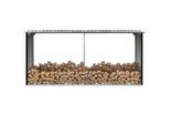 vidaXL Brennholzlager Verzinkter Stahl 330 x 92 x 153 cm Anthrazit