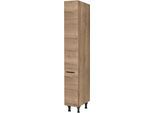 Apothekerschrank NOBILIA ""Structura", mit 5 Einhängekörben, Breite 30 cm, Höhe 216,6 cm", braun (front und korpus: eiche havanna nachbildung), B:30cm H:216,6cm T:58,3cm, Schränke, vormontiert, Ein- und Auszugsdämpfung SoftStoppPro
