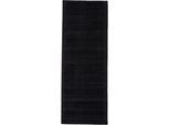 Teppich CARPETFINE "Ava Viskoseteppich", schwarz, B:80cm H:13mm L:400cm, Viskose, Teppiche, Teppich, Seidenoptik, leichter Glanz, auch als Läufer erhältlich