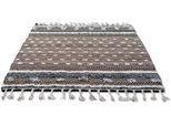 Wollteppich TOM TAILOR HOME "Vintage Funky Nature", beige (natur), B:65cm H:5mm L:135cm, Wolle, Teppiche, Fransenteppich, reine Wolle, handgewebt, mit Fransen
