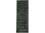 Teppich CARPETFINE "Ava Viskoseteppich", grün (dunkelgrün), B:80cm H:13mm L:400cm, Viskose, Teppiche, Teppich, Seidenoptik, leichter Glanz, auch als Läufer erhältlich