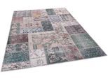 Teppich GINO FALCONE "Adara GF 094", bunt, B:140cm H:3mm L:200cm, Polyester, Teppiche, Teppich, Flachgewebe, Patchwork-Vintage Design, waschbar