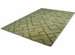 Teppich KAYOOM "Luxury 310" Gr. 4, grau (graugrün), B:160cm H:13mm L:230cm, Viskose, Teppiche, Teppich, Wohnzimmer