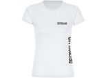 multifanshop Damen T-Shirt - Deutschland - Brust & Seite - Druck schwarz - Frauen