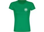 multifanshop Damen T-Shirt - Deutschland - Adler Retro - Druck weiß - Frauen