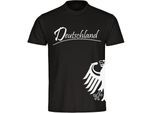multifanshop Kinder T-Shirt - Deutschland - Adler seitlich - Druck weiß - Kind
