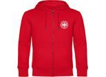 multifanshop Kapuzen Sweatshirt Jacke - Deutschland - Adler Retro - Druck weiß - Sweat