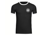 multifanshop Kontrast T-Shirt - Deutschland - Adler Retro - Druck weiß - Männer