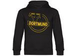 multifanshop Kapuzen Sweatshirt - Dortmund - Meine Fankurve - Druck gelb - Hoodie