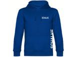 multifanshop Kapuzen Sweatshirt - Schalke - Brust & Seite - Druck weiß - Hoodie