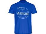 multifanshop Herren T-Shirt - Berlin blau - Meine Fankurve - Druck weiß - Männer