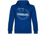 multifanshop Kapuzen Sweatshirt - Hamburg - Meine Fankurve - Druck weiß - Hoodie