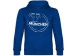 multifanshop Kapuzen Sweatshirt - München blau - Meine Fankurve - Druck weiß - Hoodie