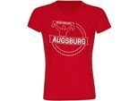 multifanshop Damen T-Shirt - Augsburg - Meine Fankurve - Druck weiß - Frauen