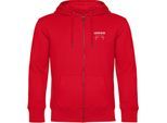 multifanshop Kapuzen Sweatshirt Jacke - Leipzig - Herzschlag - Druck weiß - Sweat