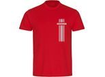 multifanshop Herren T-Shirt - Heidenheim - Streifen - Druck weiß - Männer