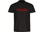 multifanshop Herren T-Shirt - Köln - Schriftzug - Druck rot - Männer