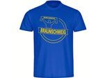 multifanshop Herren T-Shirt - Braunschweig - Meine Fankurve - Druck gelb - Männer