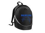multifanshop Rucksack - Berlin blau - Herzschlag - Druck blau - Tasche