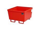 Auffangwanne BAUER AO-1, Stahl, 229 l, B 800 x T 800 x H 545 mm, rot