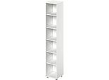 Schäfer Shop Genius Regal TETRIS WOOD, 6 OH, Höhe inkl. Gleiter, B 400 mm, weiss