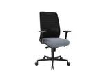 Schäfer Shop Genius Bürostuhl SSI Lady Proline, mit Armlehnen, 3D-Punktsynchronmechanik, Wellnesssitz, 3D-Netz-Rückenlehne, schwarz/grau