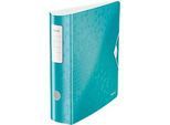 LEITZ® Ordner Active WOW, DIN A4, Rückenbreite 82 mm, 5 Stück, eisblau