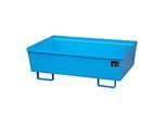 Auffangwanne BAUER AO-2, Stahl, 246 l, B 1200 x T 800 x H 415 mm, blau