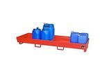 Auffangwanne BAUER AO-4/B, Stahl, 280 l, B 2400 x T 800 x H 285 mm, rot