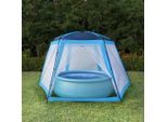 vidaXL Pool-Zelt 590x520x250 cm Blau