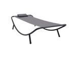 vidaXL Gartenbett Grau 200×90 cm Stahl