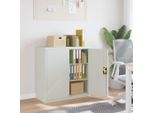vidaXL Aktenschrank mit 2 Türen Grau 90 cm Stahl