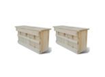 vidaXL Spatzenhaus 2 Stk. Holz 44 x 15,5 x 21,5 cm