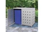 vidaXL Mülltonnenbox für 2 Tonnen 240 L Edelstahl