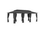 vidaXL Pavillon mit Vorhängen 600x298x270 cm Anthrazit