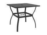 vidaXL Gartentisch Anthrazit 81,5x81,5x72 cm Stahl