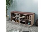 vidaXL Schuhschrank Schuhbank Sitzbank 10 Fächer Eichefarbe