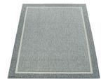 Teppich PACO HOME "Brugge 225", grau, B:80cm H:4mm L:150cm, Polypropylen, Teppiche, Teppich, Flachgewebe, mit Bordüre, In- und Outdoor geeignet, Wohnzimmer