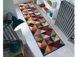 Teppich FLAIR RUGS "SAMBA", bunt, B:66cm H:10mm L:230cm, Kunstfaser, Teppiche, Teppich, Handgeschnitzt