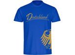 multifanshop Kinder T-Shirt - Deutschland - Adler seitlich Gold - Druck gold metallic - Kind