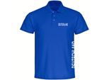 multifanshop Poloshirt - Deutschland - Brust & Seite - Druck weiß - Polo