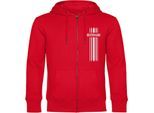 multifanshop Kapuzen Sweatshirt Jacke - Deutschland - Streifen - Druck weiß - Sweat
