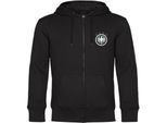 multifanshop Kapuzen Sweatshirt Jacke - Deutschland - Adler Retro - Druck weiß - Jacke