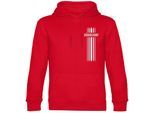 multifanshop Kapuzen Sweatshirt - Düsseldorf - Streifen - Druck weiß - Hoodie